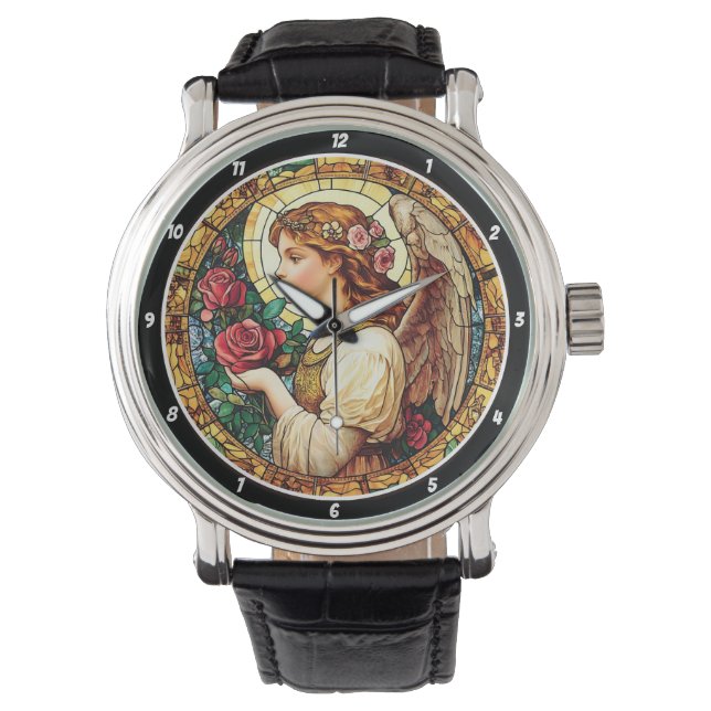 Montre Angelic Bloom Stained Glass Floral (devant)