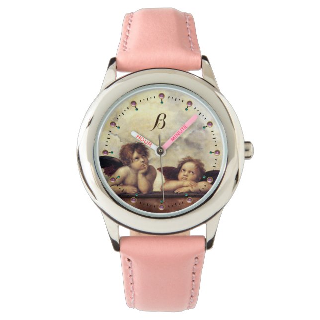Montre ANGELS DE RENAISSANCE /Cherubs ailés Monogramme (devant)
