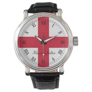Montre Angleterre, Drapeau de la Croix de St Georges.