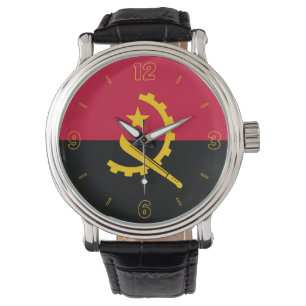 Montre Angola Drapeau national Élégant patriotique