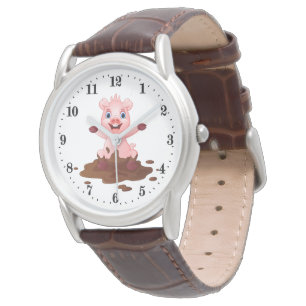 Montre animal adorable de porc