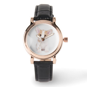 Montre Animaux de bébés cutest Chiot de Corgi blanc