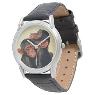 Montre Animaux de bébés cutest Hug de chimpanzé