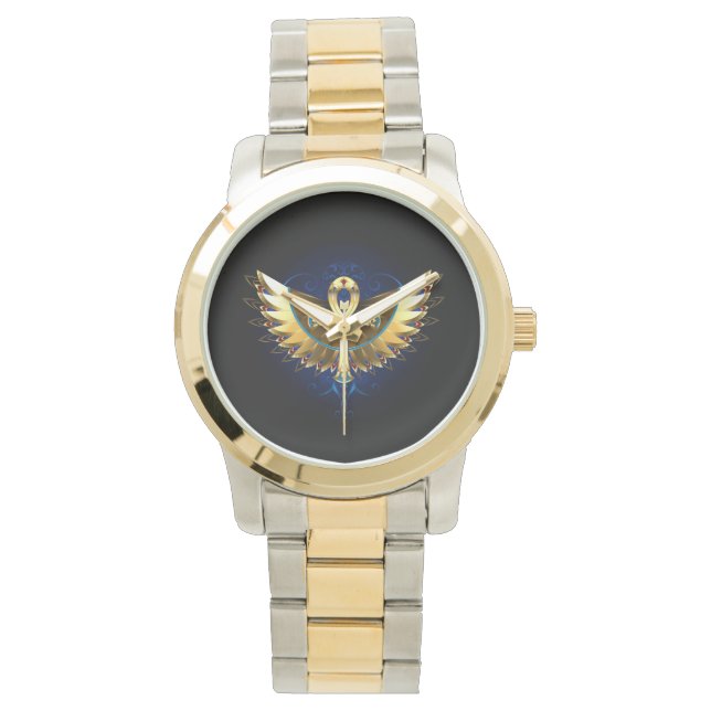 Montre Ankh or avec ailes (devant)