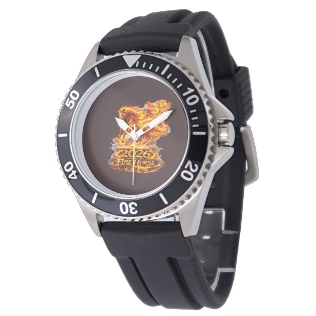 Montre Année du Cheval de Feu 2026 (Incliné)