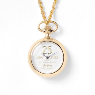 Montre Année personnalisée Merci 25e anniversaire de trav