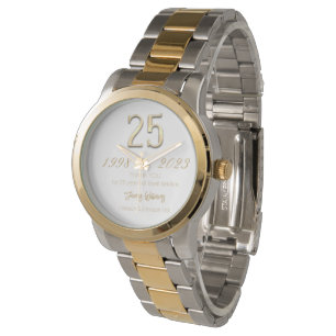 Montre Année personnalisée Merci 25e anniversaire de trav