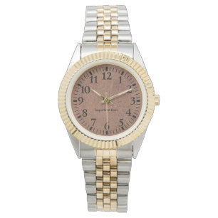 MONTRE ANNIVERSAIRE CUIR BRUN DATE PERSONNALISÉE