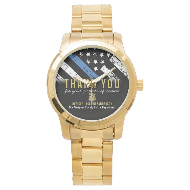 Montre Anniversaire de la retraite de la police Indicateu (devant)