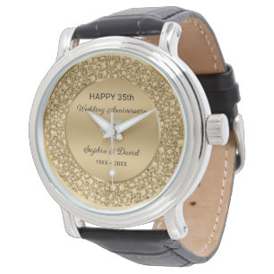 Montre Anniversaire du Mariage Gold Diamonds
