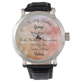 Montre Anniversaire personnalisé du Mariage Ruby