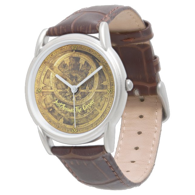 Montre Antique Astrolabe Visage Vintage Watch (Incliné)