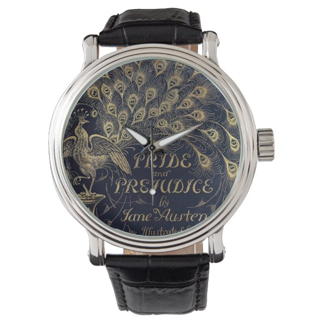 Montre Antique Jane Austen Fierté et préjugé Peacock (devant)