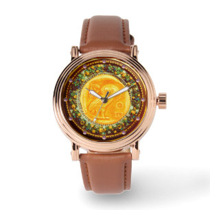 MONTRE ANTIQUE OWL OR JAUNE