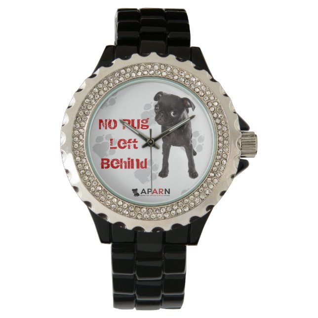 Montre APARN "Aucun Carlin laissé derrière" Rhinestone Mo (devant)