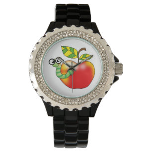 Montre Apple et ver, de nouveau à l'école