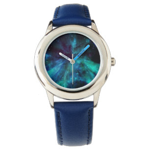Montre Aqua, bleu et violet Space Nebula Watch