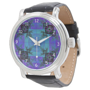Montre Aqua et Lilac Fractal Joy Watch