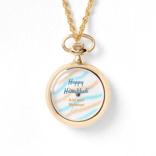 Montre Aqua orange happy Hanoukka ajouter un nom message