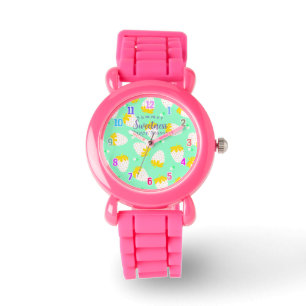 Montre Aqua vert fraise