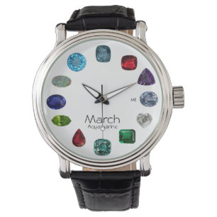Montre Aquamarine, mars Pierre de naissance