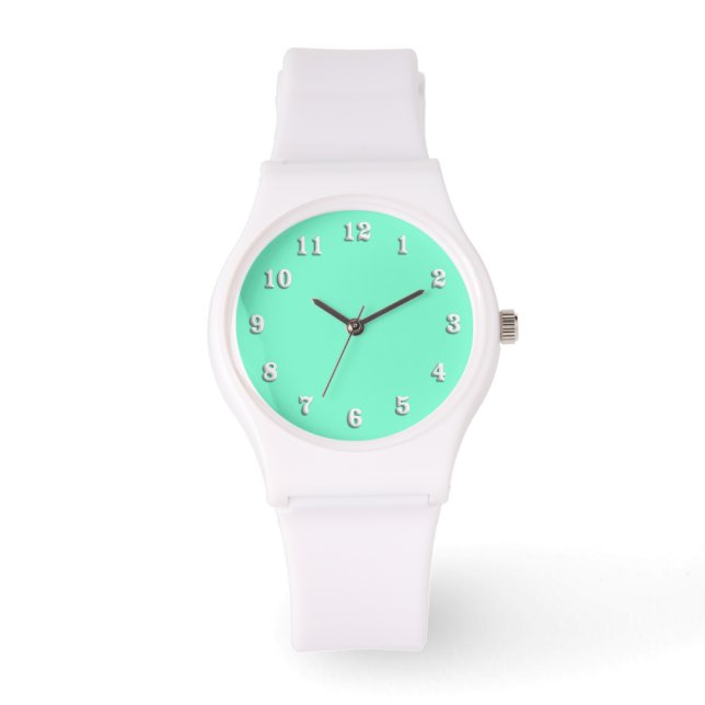 Montre Aquamarine solide (Recto)