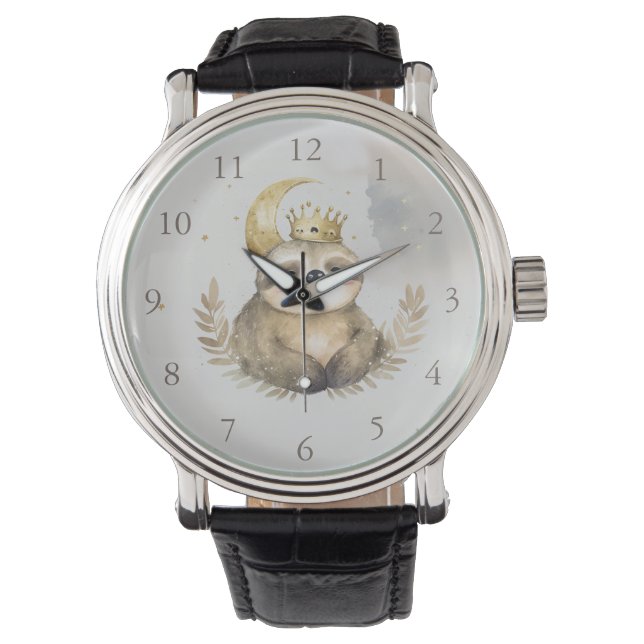 Montre Aquarelle Couronne de lune (devant)