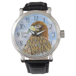 Montre Aquarelle d'aigle doré