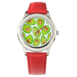Montre Aquarelle en tranches d'Avocado