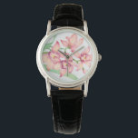 Montre Aquarelle Fleurs roses<br><div class="desc">Aquarelle Fleurs roses Artiste : Tim OToole</div>