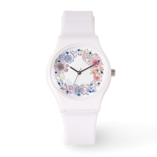Montre Aquarelle Floral Watch (Recto)