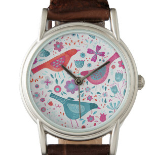 Montre Aquarelle florale