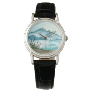 Montre Aquarelle moderne Nature Commençons l'aventure