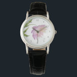 Montre *~* Aquarelle Peony Lavande Rose Populaire Floral<br><div class="desc">* Une belle lavande et rose sur un arrière - plan blanc brillant. Ce design est une impressionnante fleur de pivoine aquarelle très jolie qui orne le visage de cette montre classique et classe pour femmes. * La sangle est en cuir noir de bonne qualité. La montre est intemporelle et...</div>