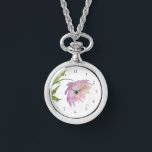 Montre *~* Aquarelle Peony Populaire Pink Lavender Floral<br><div class="desc">* Une belle lavande et rose sur un arrière - plan blanc brillant. Ce design est une jolie fleur de pivoine d'aquarelle très douce impressionnante qui orne le visage classique et classe de cette femme enveloppant la montre. * La sangle est en argent avec une sangle en cuir noir. Cette...</div>