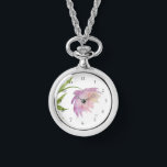Montre *~* Aquarelle Peony Populaire Pink Lavender Floral<br><div class="desc">* Une belle lavande et rose sur un arrière - plan blanc brillant. Ce design est une jolie fleur de pivoine d'aquarelle très douce impressionnante qui orne le visage classique et classe de cette femme enveloppant la montre. * La sangle est en argent avec une sangle en cuir noir. Cette...</div>