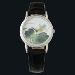 Montre Aquarelle Pond Lotus Peace<br><div class="desc">Peinture à la brosse chinoise originale ou sumi-e japonais (aquarelle) de fleurs de lotus. Les fleurs de lotus représentent les bénédictions de la paix, l'harmonie du yin-yang, le bon feng-shui, l'énergie, l'équilibre... et bien plus encore. Disponible en plusieurs styles et couleurs.</div>