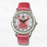 Montre Aquarelle rouge mignonne Fairy Girl<br><div class="desc">Aquarelle rouge mignonne Fairy Girly Girls eWatch Watches présente une jolie fée d'aquarelle rouge avec papillons. Créé par Evco Studio www.zazzle.com/store/evcostudio</div>
