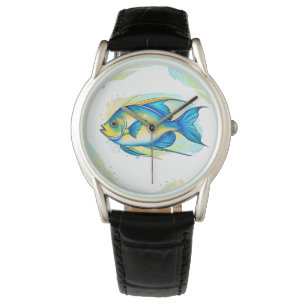 Montre - Aquarelle série : Poissons-anges