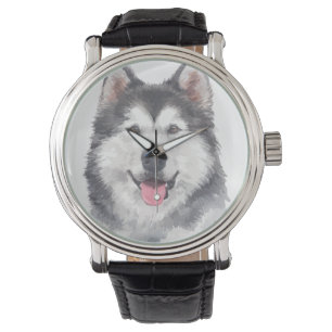 Montre Aquarelle Sibérienne Husky Dog Pet