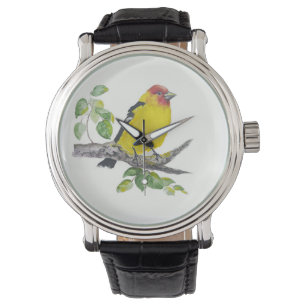 Montre Aquarelle Tangara à tête rouge Ornithologie Observ