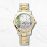 Montre Aquarelle Tour Eiffel Paris Café français<br><div class="desc">Aquarelle Tour Eiffel Paris Café français Watches dispose d'un coin salon de café français aquarelle avec Paris et la Tour Eiffel en arrière - plan. Créé par Evco Studio www.zazzle.com/store/evcostudio</div>