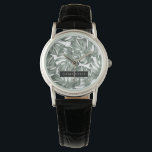 Montre Aquarelle tropicale Oasis moderne Feuille Motif<br><div class="desc">Découvrez notre collection de Motifs Feuilles Oasis moderne Tropical, maintenant disponible sur Zazzle! Plongez dans la beauté vibrante de la nature avec ces produits étonnants qui ont une touche contemporaine sur le feuillage tropical.Choisissez parmi une large gamme de produits pour répondre à vos besoins et style personnel. Que vous cherchiez...</div>