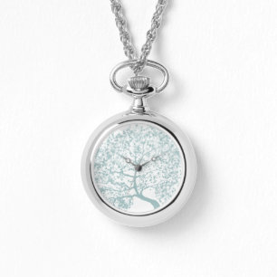 Montre Arbre de chêne bleu gris gris Sage