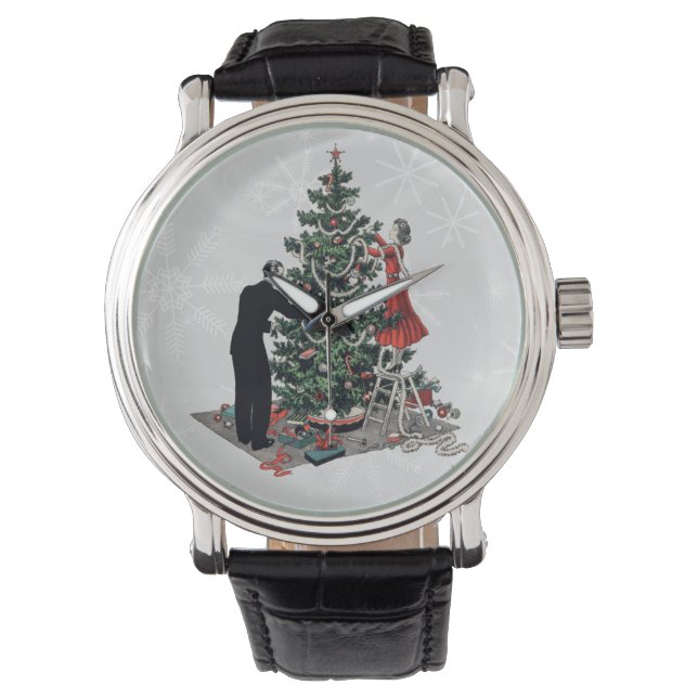 Montre Arbre de Noël rétro (devant)