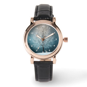 Montre Arbre givré le soir