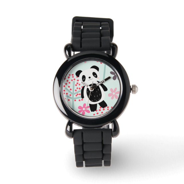 Montre Arbres, fleurs et ours de panda (Recto)