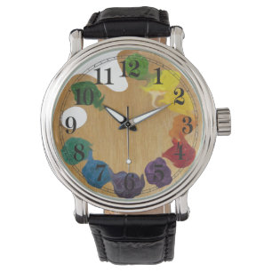 Montre Arc-en-ciel de palette du ` s d'artiste