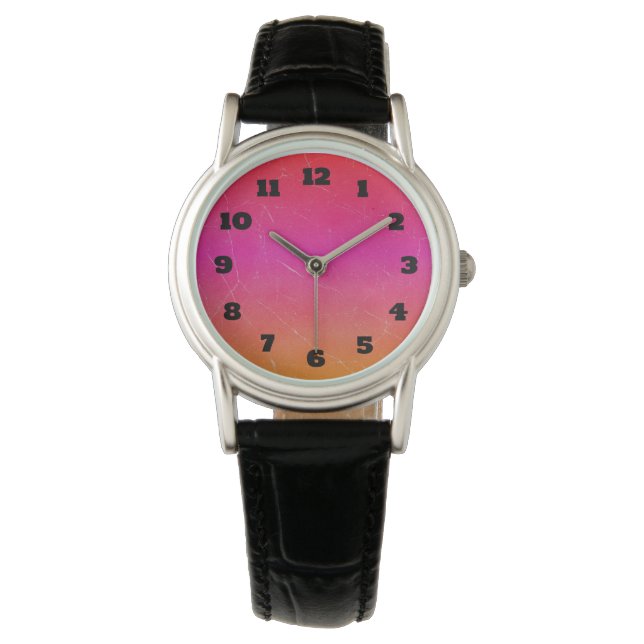 Montre Arc-en-ciel Gradient Art Abstrait (devant)