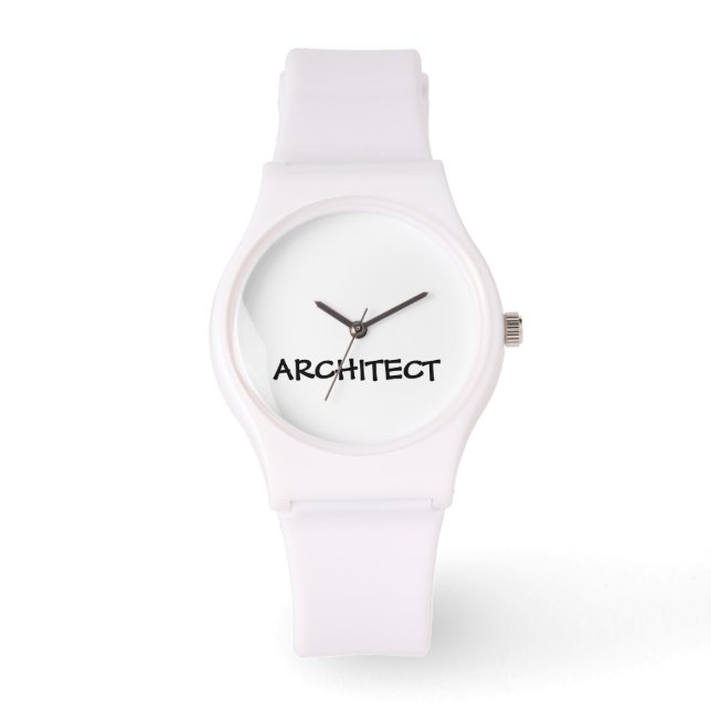 Montre ARCHITECTE Sporty White Silicone Watch (Recto)